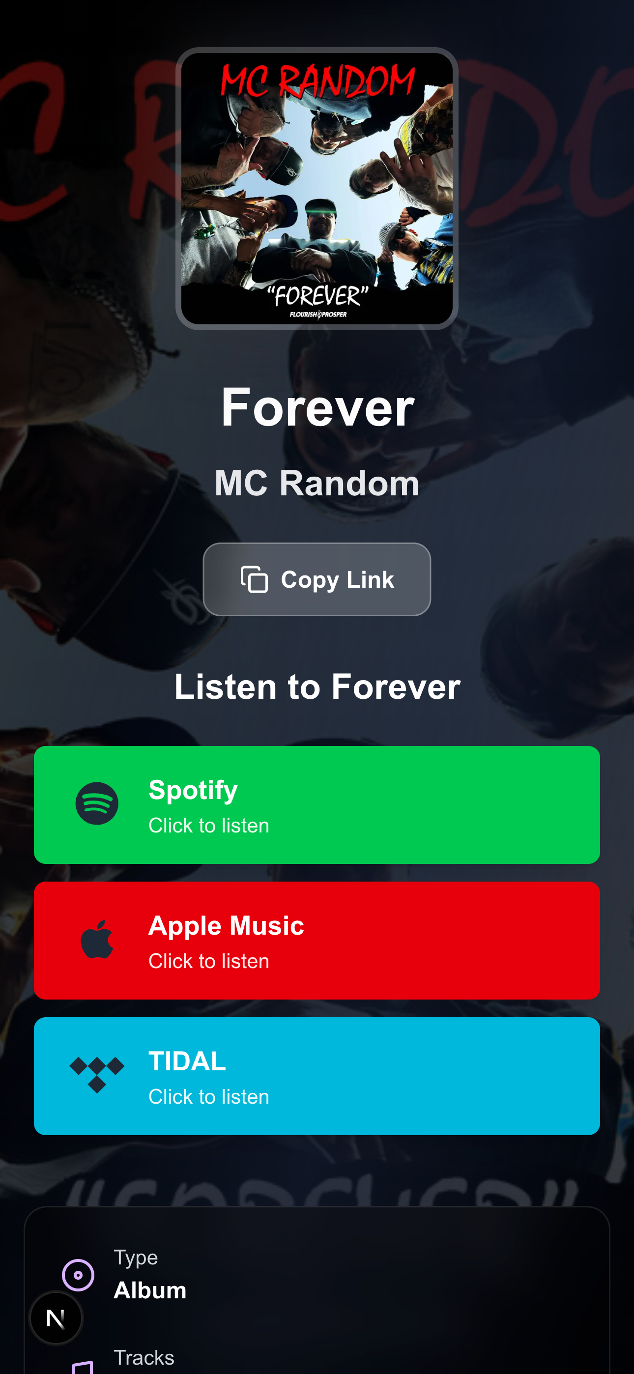 Release Page Interface